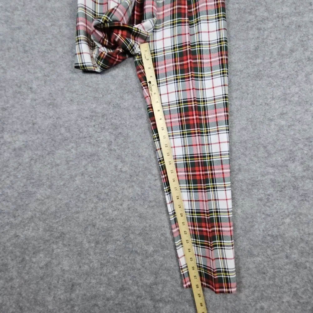 Ruff Hewn Women's Plaid Flannel Pants Size 4P Polyester Rayon Lightweight Petite